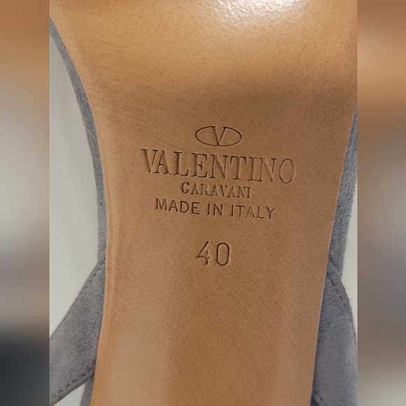 VALENTINO GARAVANI Bird Appliqué Suede Sandals size 40 (US 10) - Picture 4 of 11